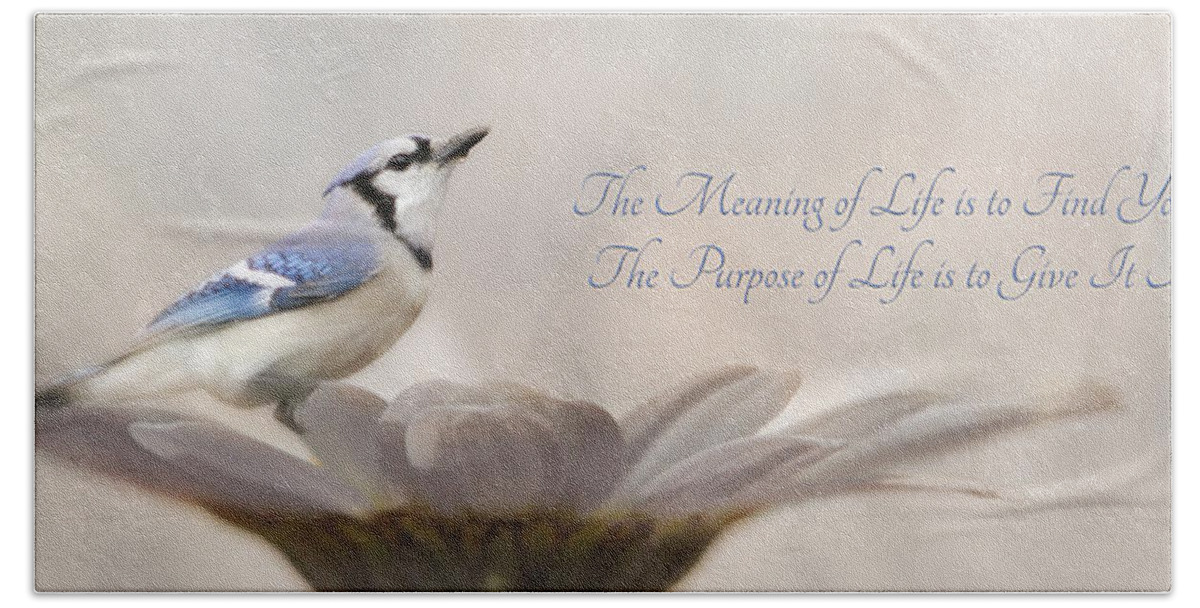 Blue Hand Towel featuring the photograph The Meaning of Life by Lori Deiter