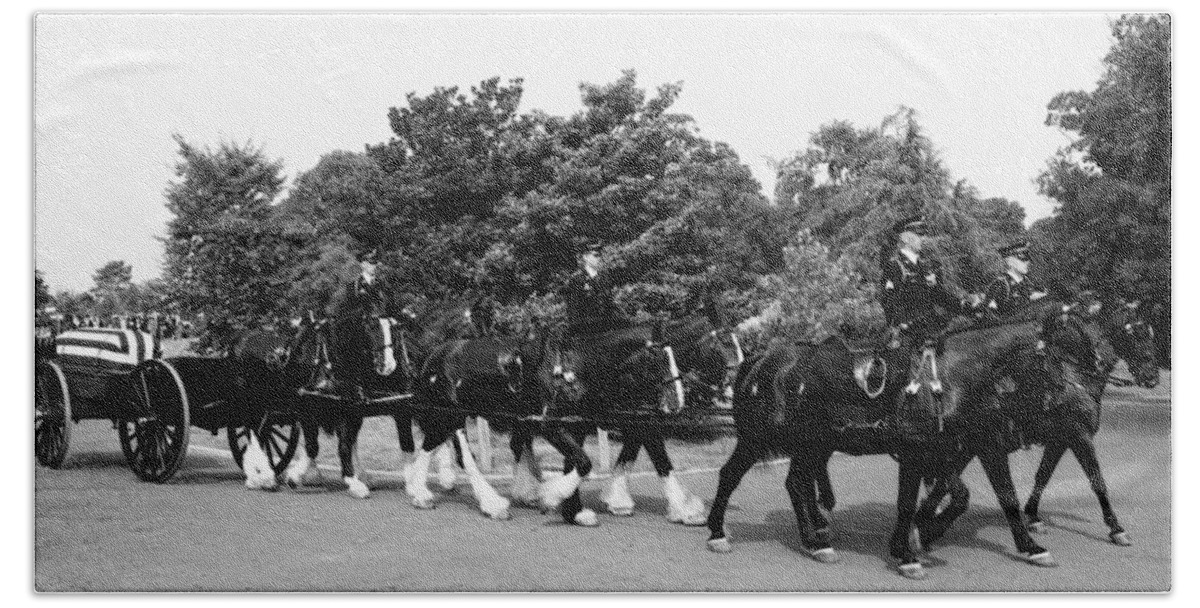 The Old Guard Hand Towel featuring the photograph The Old Guard Caisson by Greg and Chrystal Mimbs