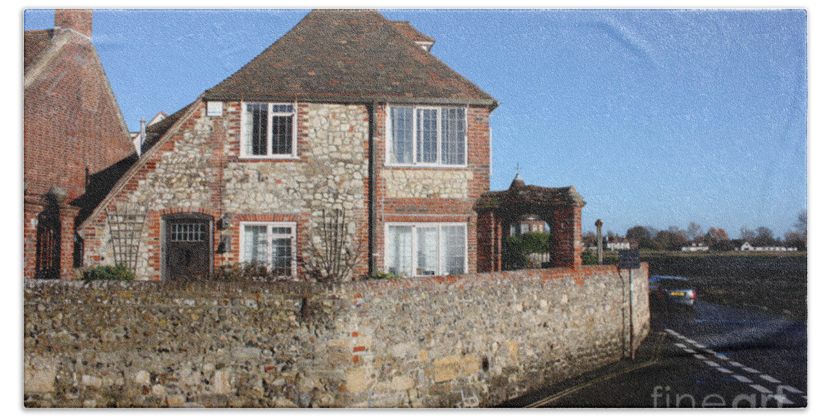 Bosham Bath Towel featuring the photograph The Old Town Hall Shore Road Bosham by Terri Waters