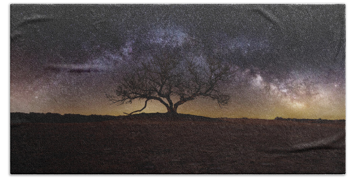 Milky Way Bath Towel featuring the photograph The One by Aaron J Groen