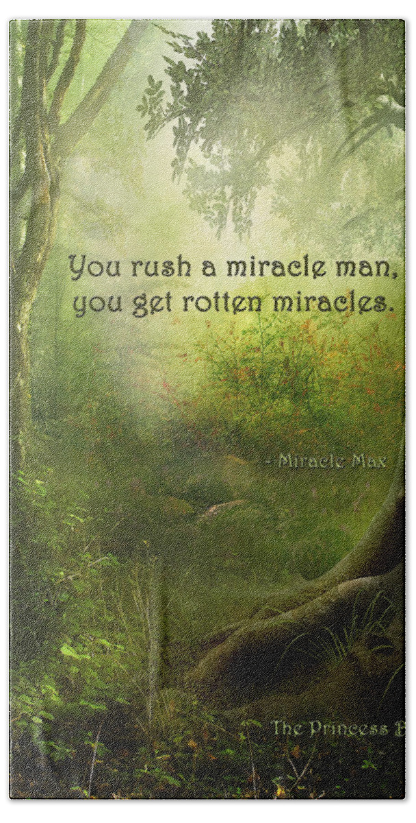 Featured Hand Towel featuring the digital art The Princess Bride - Rotten Miracles by Paulette B Wright
