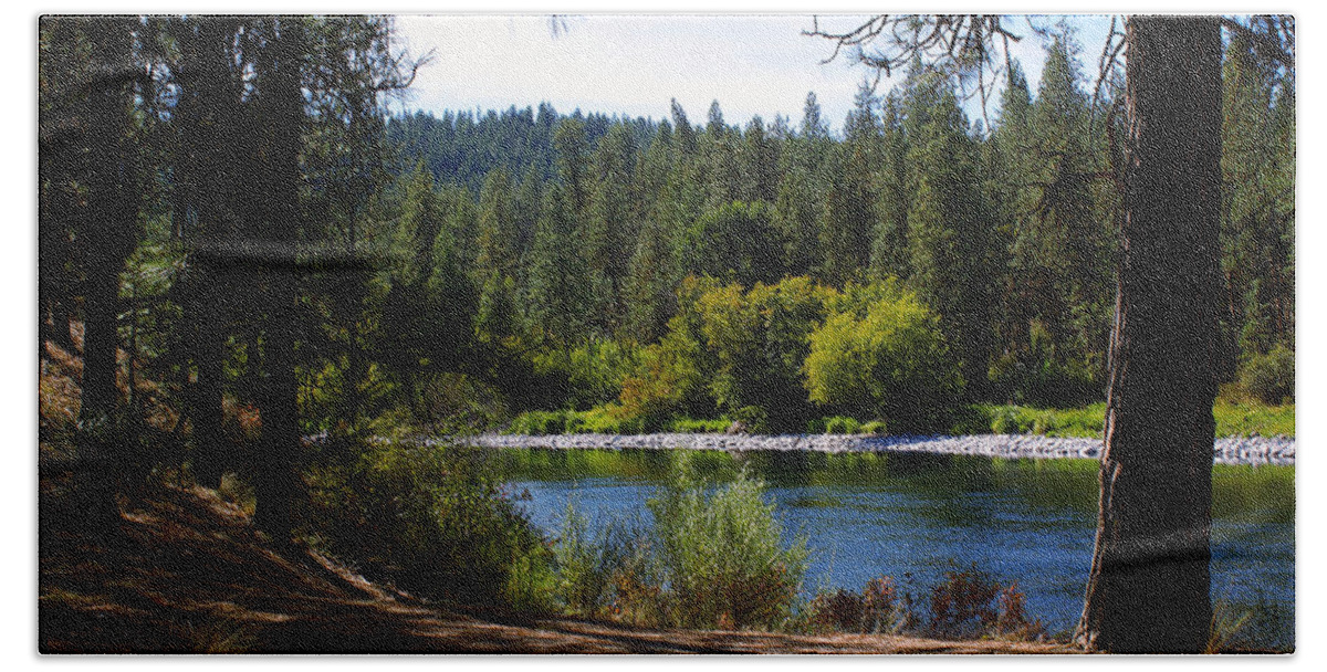 Spokane Hand Towel featuring the photograph The Spokane River #4 by Ben Upham III