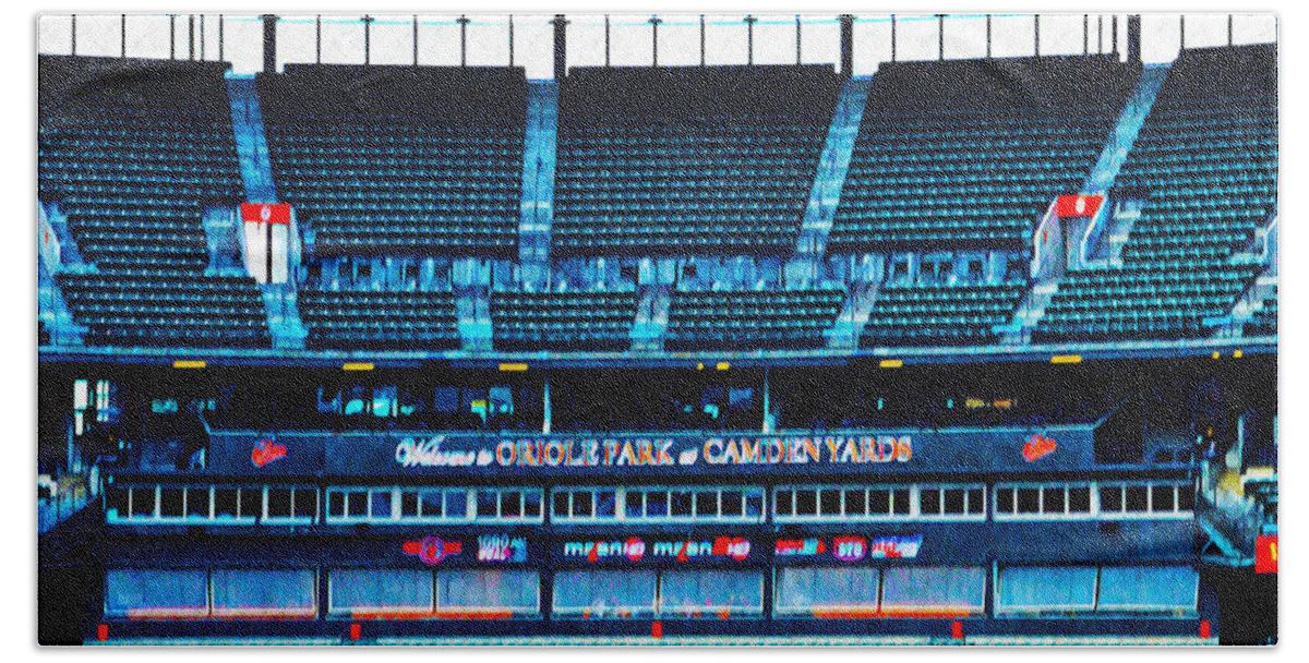 Stands Bath Towel featuring the photograph The Stands at Oriole Park by Bill Cannon