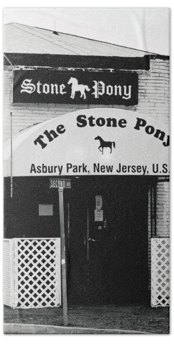 Stone Pony Bath Towel featuring the photograph The Stone Pony Asbury Park NJ by Terry DeLuco