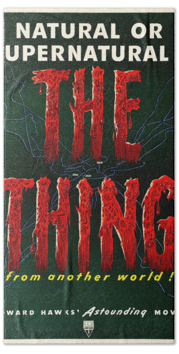 The Thing From Another World Hand Towel featuring the digital art The Thing from Another World by Georgia Clare