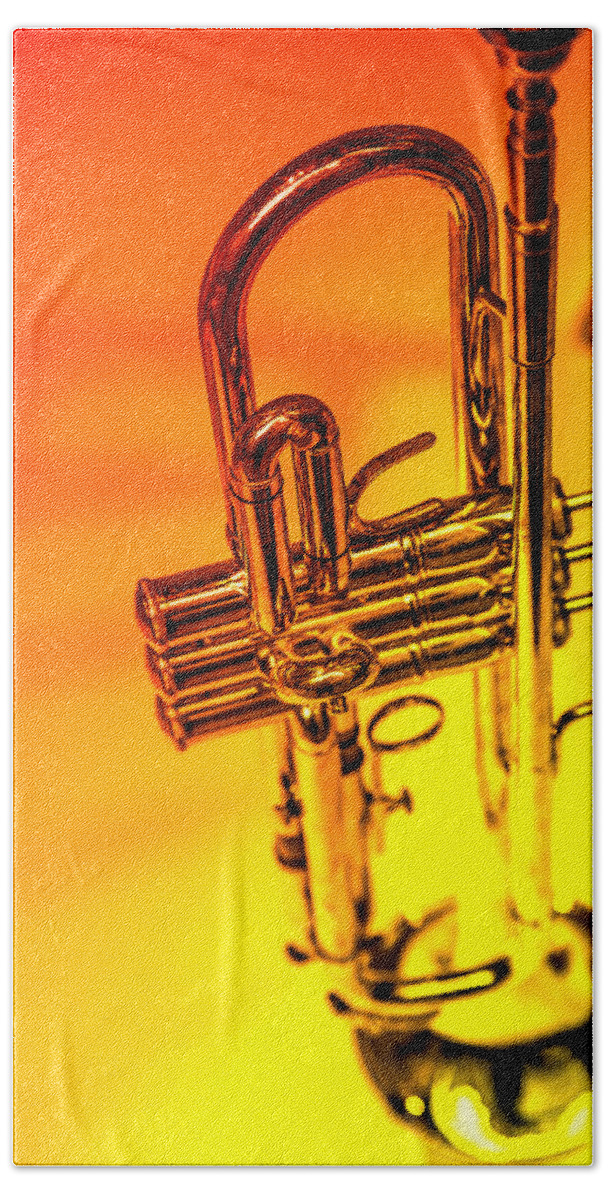 Trumpet Bath Sheet featuring the photograph The Trumpet by Karol Livote