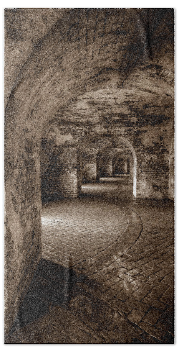 New Orleans Hand Towel featuring the photograph The Tunnels of Fort Pike by Tim Stanley