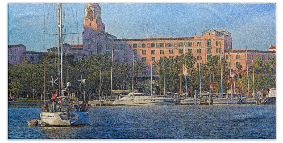 Vinoy Park Hotel Hand Towel featuring the photograph The Vinoy Park Hotel by HH Photography of Florida