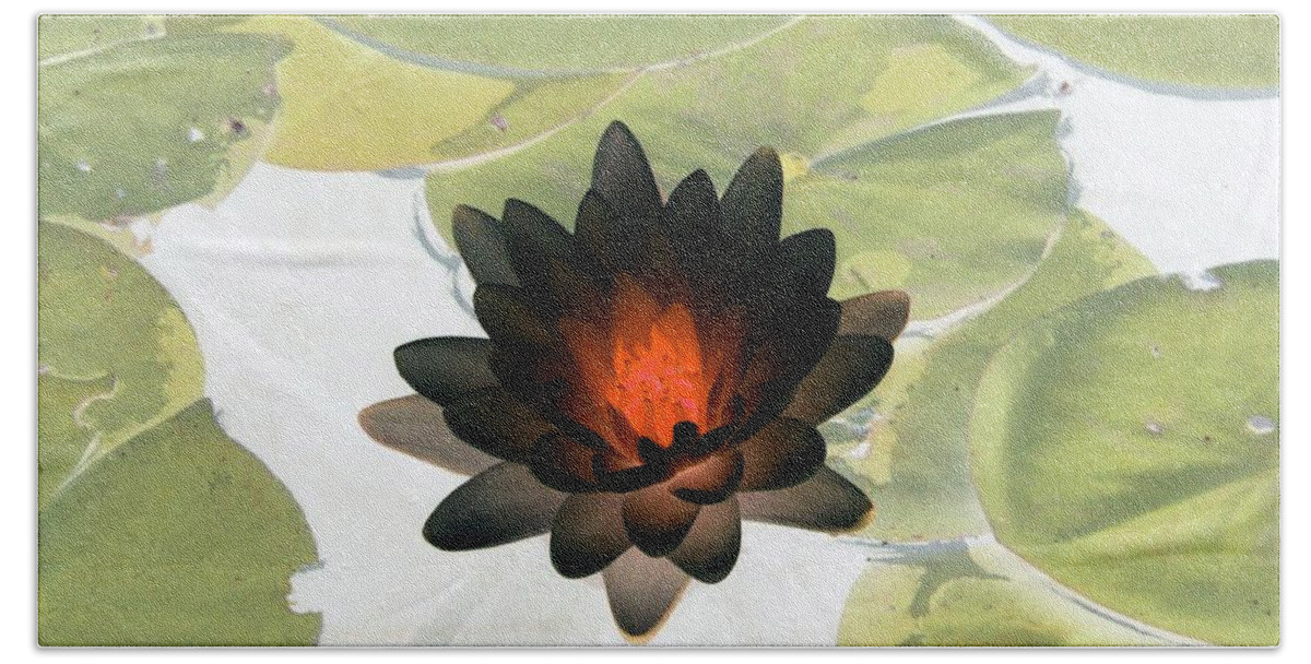 Water Lilies Hand Towel featuring the photograph The Water Lilies Collection - PhotoPower 1034 by Pamela Critchlow