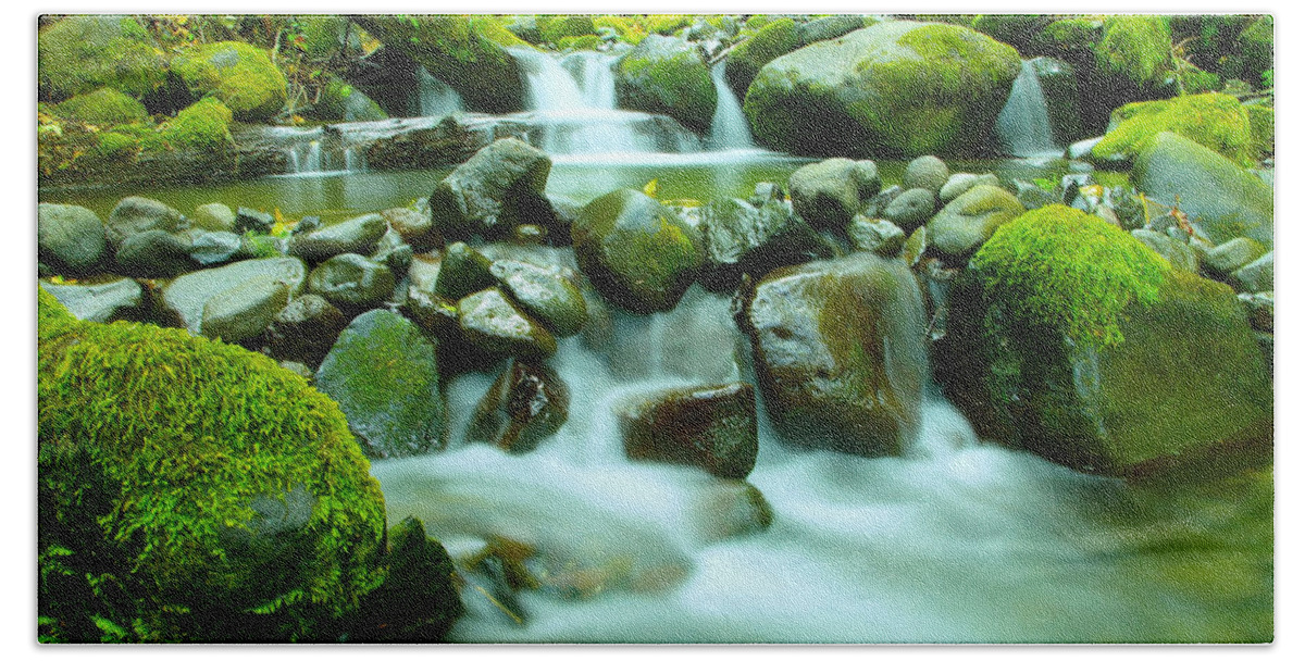 Healing Bath Towel featuring the photograph The Way Of Healing Water by Jeff Swan