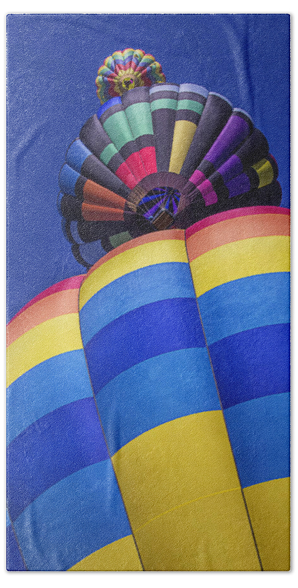 Hot Air Balloons Hand Towel featuring the photograph Three Hot Air Balloons by Garry Gay