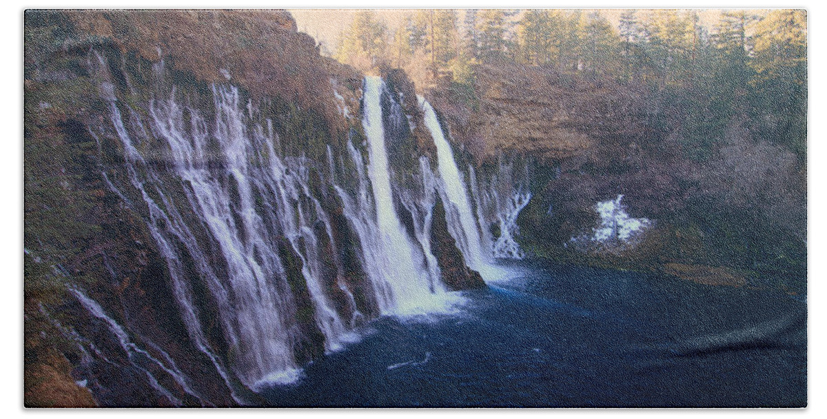 Burney Falls State Park Bath Towel featuring the photograph Time Stopped for a Moment by Laurie Search