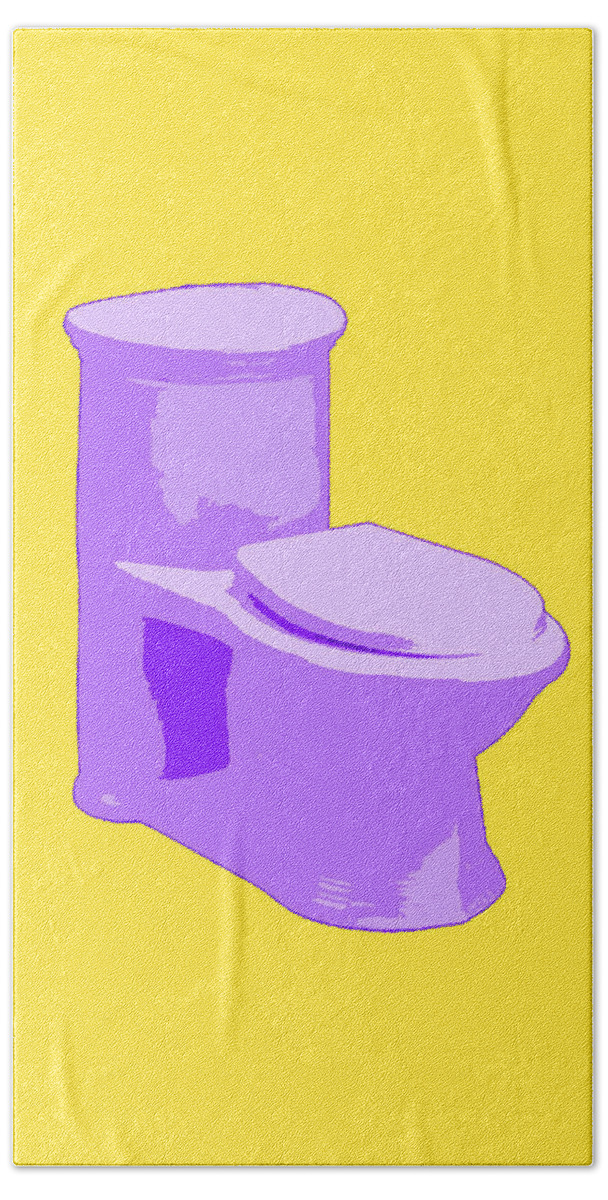 Toilet Hand Towel featuring the painting Toilette in Purple by Deborah Boyd
