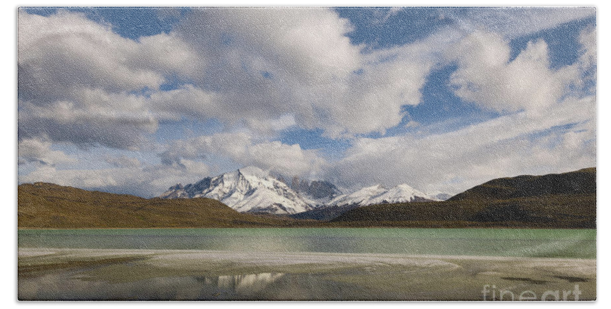 Chile Bath Towel featuring the photograph Torres Del Paine National Park, Chile by John Shaw