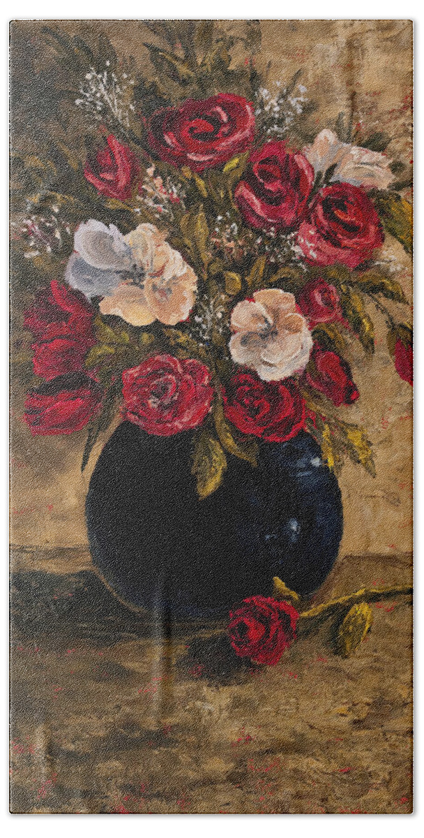 Still Life Hand Towel featuring the painting Touch Of Elegance by Darice Machel McGuire