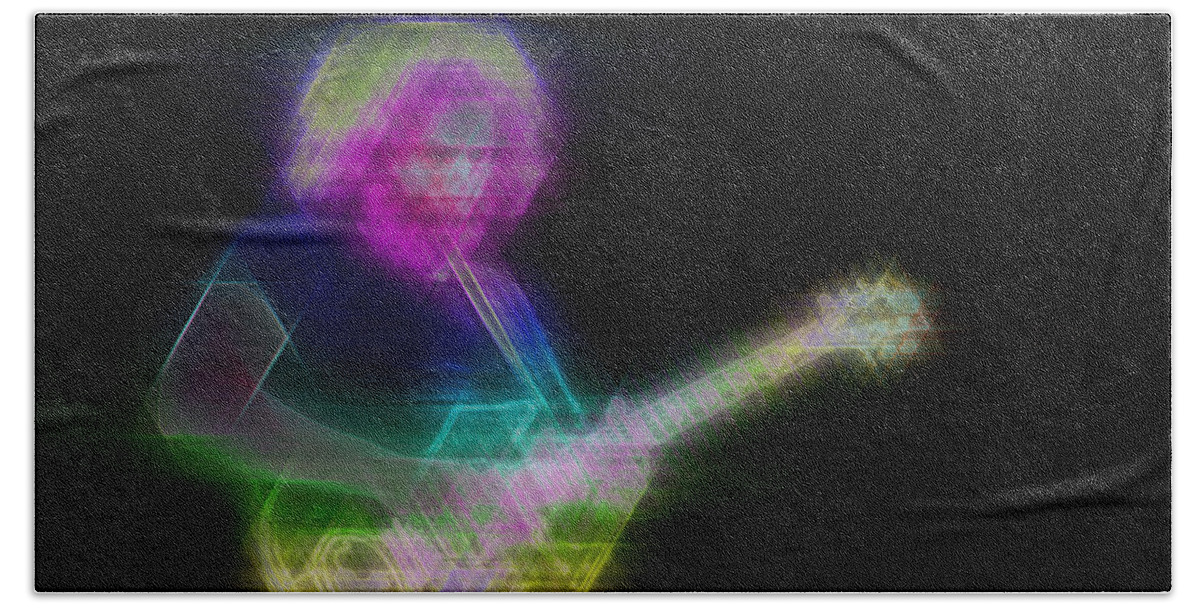 Jerry Garcia Bath Towel featuring the digital art Touch of Gray by Kenneth Armand Johnson