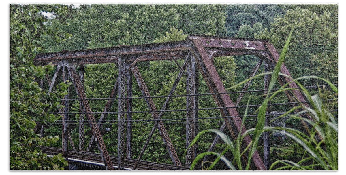 Brush Hand Towel featuring the photograph Train Trestle by Chauncy Holmes
