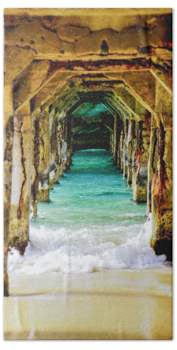 Waterscapes Bath Sheet featuring the photograph Tranquility Below by Karen Wiles