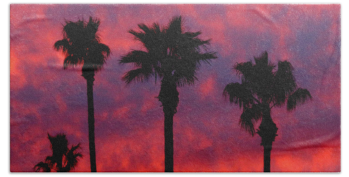 Sunset Hand Towel featuring the photograph Tropical Sunset by Laurel Powell