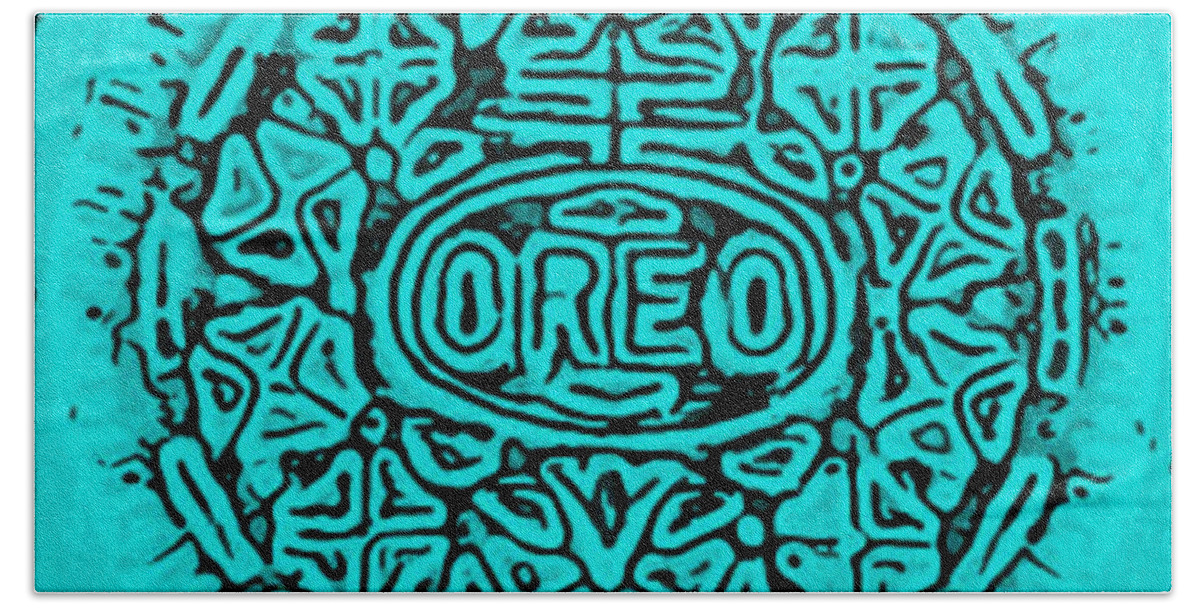 Oreo Hand Towel featuring the photograph Turquoise Oreo by Rob Hans