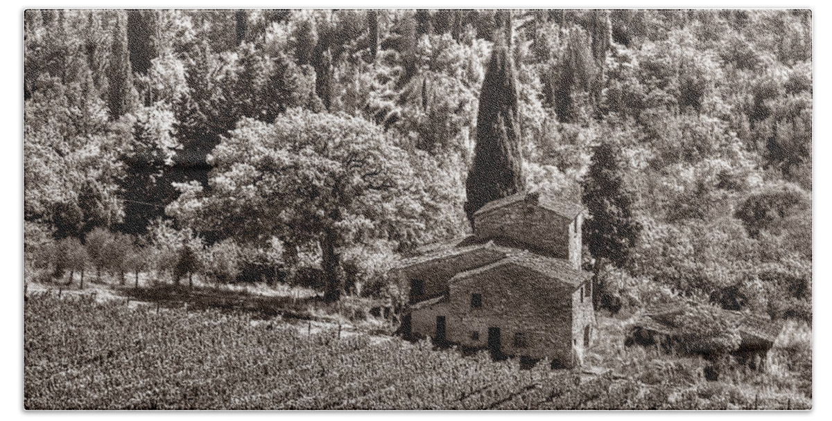 Tuscany Hand Towel featuring the photograph Tuscan Vinyard by Michael Kirk