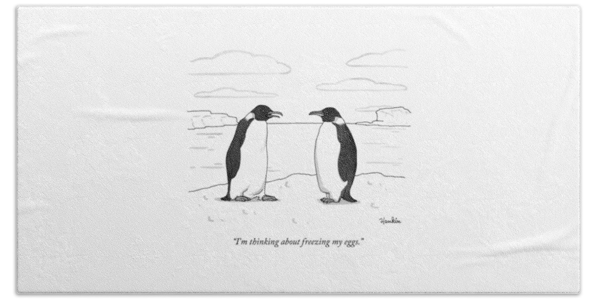 Two Penguins Converse Bath Sheet