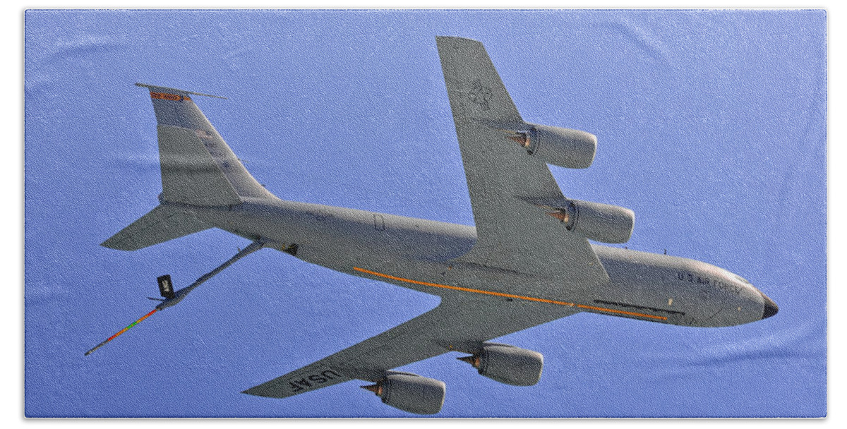 Jet Bath Towel featuring the photograph U S Air Force Flyover by DigiArt Diaries by Vicky B Fuller