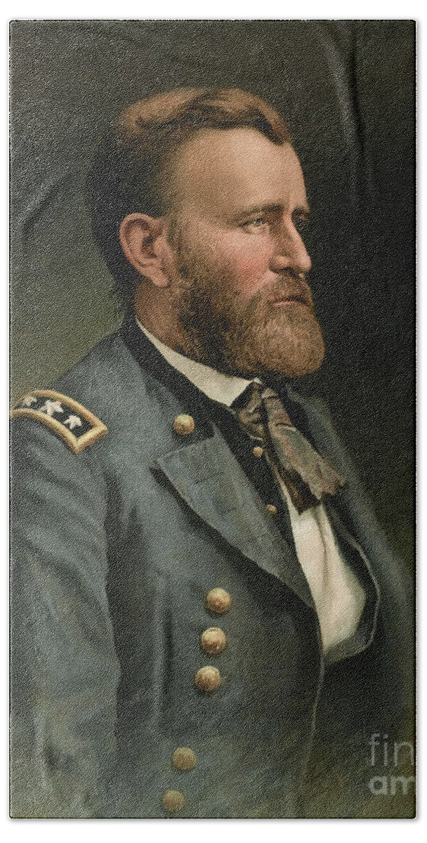 Historic Bath Towel featuring the photograph Ulysses S Grant 18th US President by Wellcome Images
