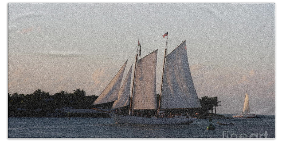 Sails Bath Sheet featuring the photograph Under Full Sail by Christiane Schulze Art And Photography
