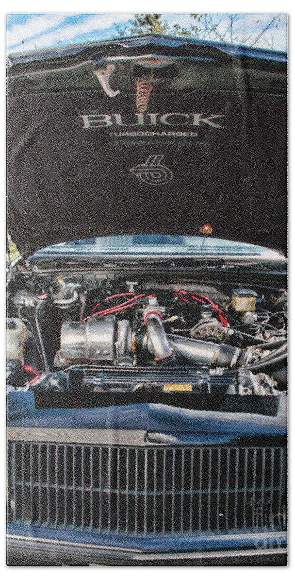 Buick Hand Towel featuring the photograph Under the Hood of a Buick Grand National by William Kuta