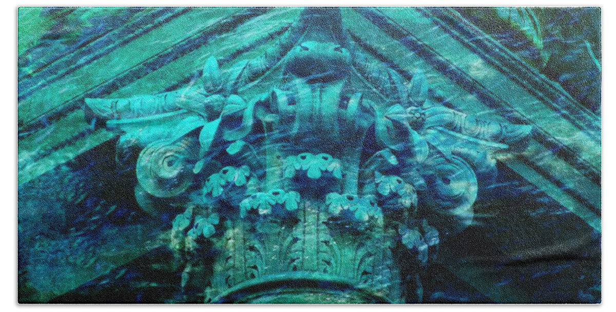 Ancient Architecture Bath Towel featuring the photograph Underwater Ancient Beautiful creation by Lilia D