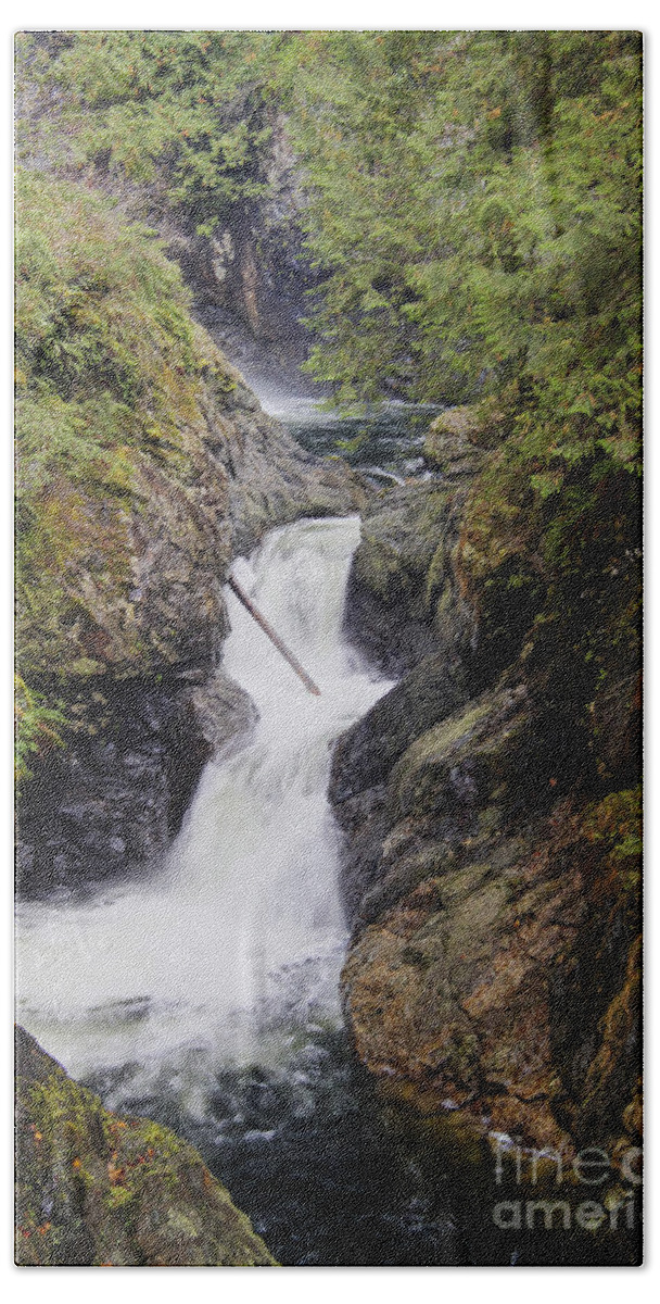 Landscape Bath Towel featuring the photograph Upper Twin Falls by Darleen Stry