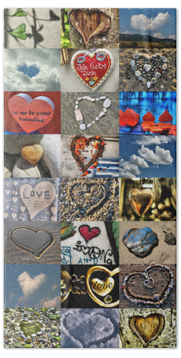 Valentine Hearts Hand Towel featuring the photograph Valentine - Hearts and Memories  by Daliana Pacuraru
