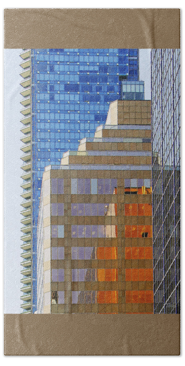 Architecture Hand Towel featuring the photograph Vancouver Reflections No 1 by Ben and Raisa Gertsberg