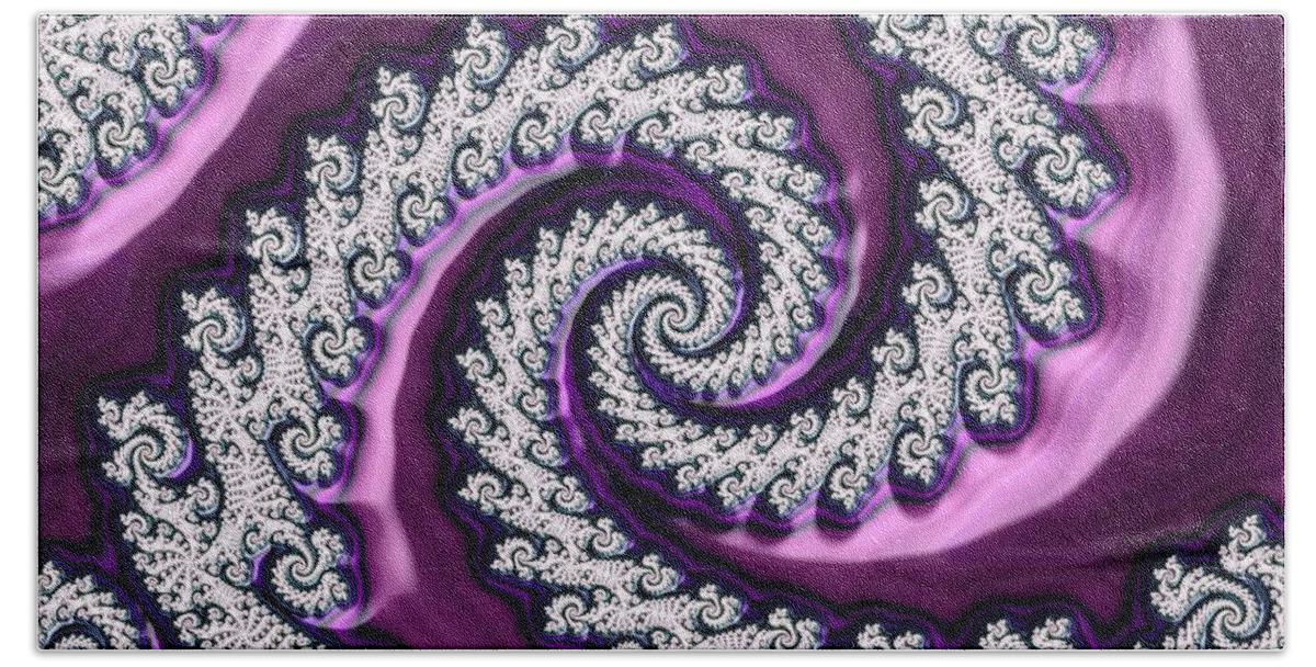 Purple Hand Towel featuring the digital art Velvet by Vix Edwards