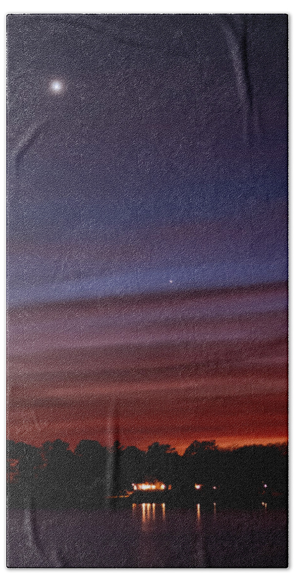 Planets Bath Towel featuring the photograph Venus and Mercury by Charles Hite