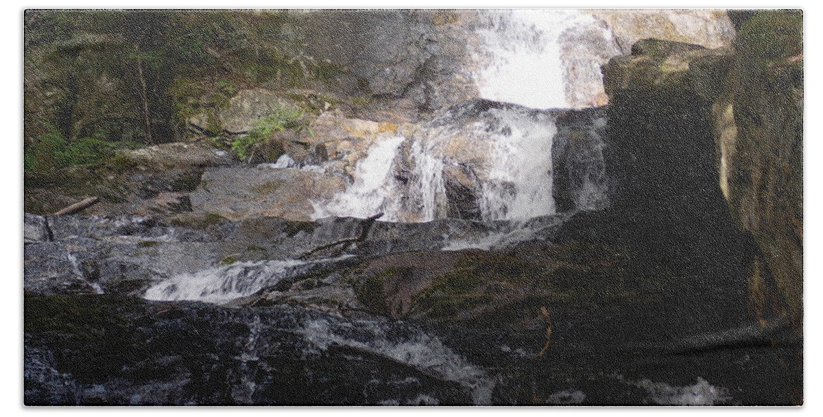 Waterfalls Bath Towel featuring the photograph Vermont Waterfall by Catherine Gagne
