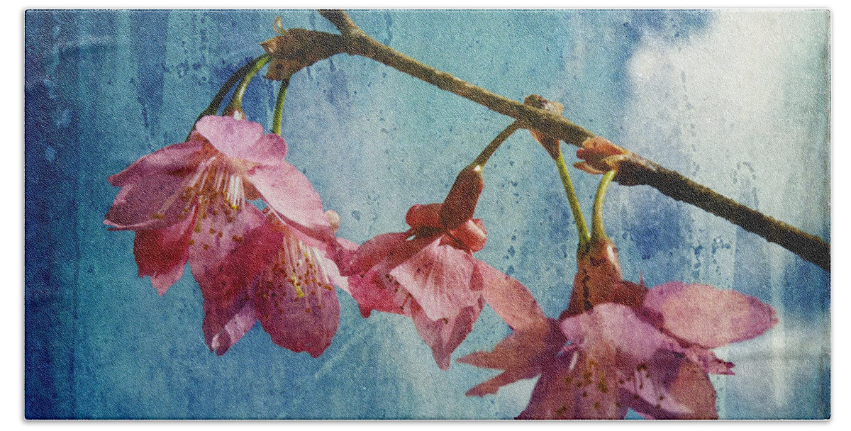 Cherry Bath Towel featuring the photograph Vintage Blossoms by Carla Parris
