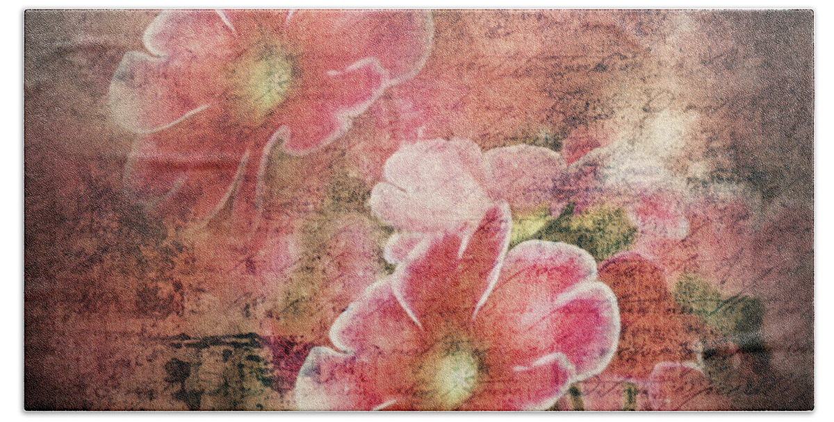 Flowers Hand Towel featuring the digital art Vintage Love Letter by Georgiana Romanovna