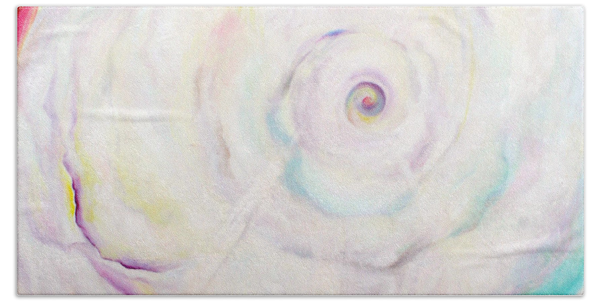 Clouds Bath Towel featuring the painting Virgin Matter by Anne Cameron Cutri
