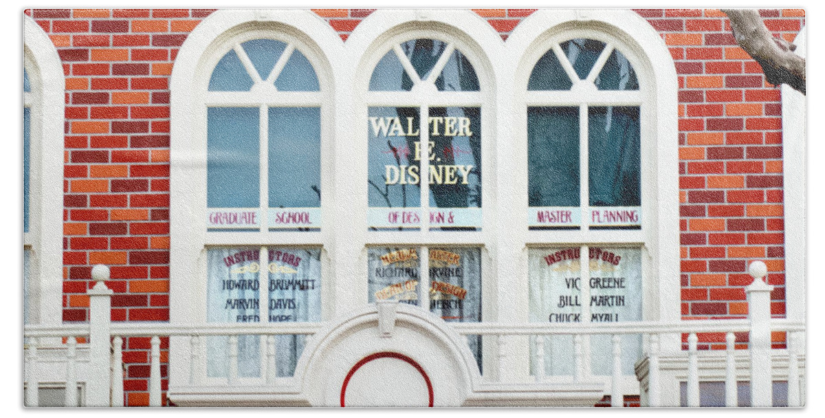 Walt Disney Bath Sheet featuring the photograph Walts' Window by Greg Fortier