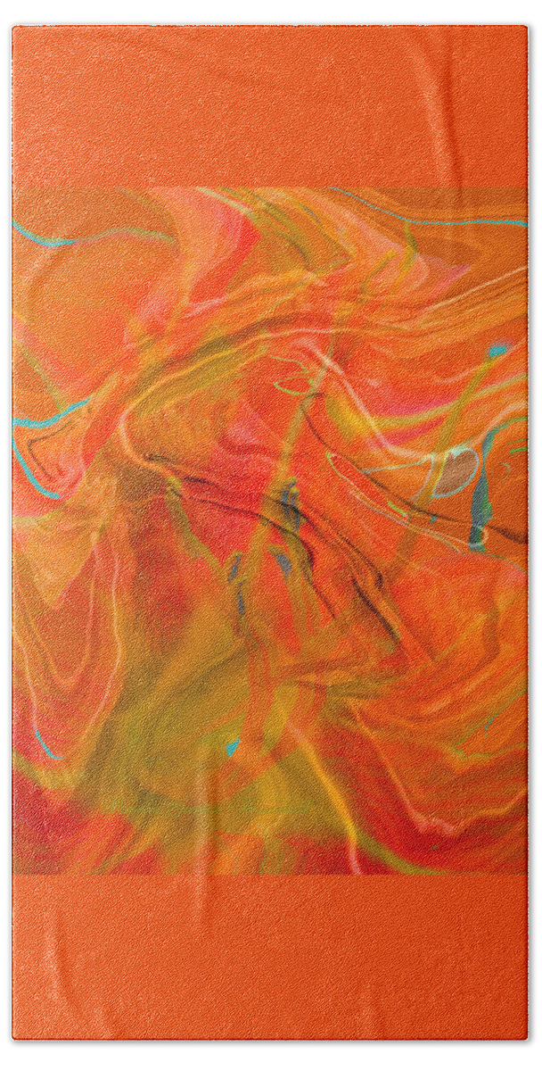Orange Daylily Hand Towel featuring the photograph Was a Daylily - Flower Art and Photography - Abstract Daylily Photography by Brooks Garten Hauschild