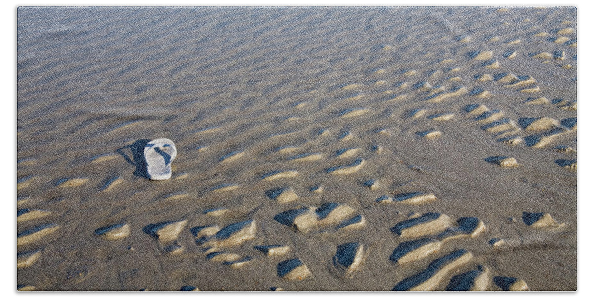 Sandal Bath Towel featuring the photograph Washed up on a Florida Beach by Diane Macdonald