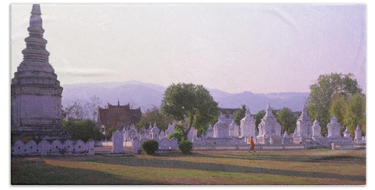 Photography Hand Towel featuring the photograph Wat Complex Chiang Mai Thailand by Panoramic Images