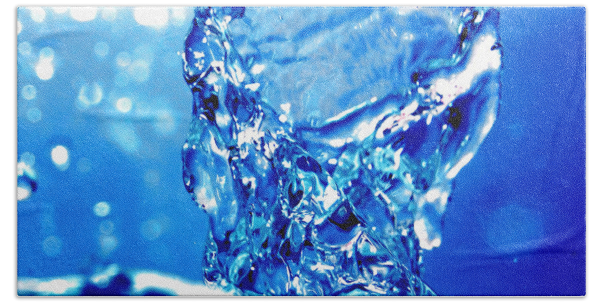 Abstract Bath Sheet featuring the photograph Water refreshing by Michal Bednarek