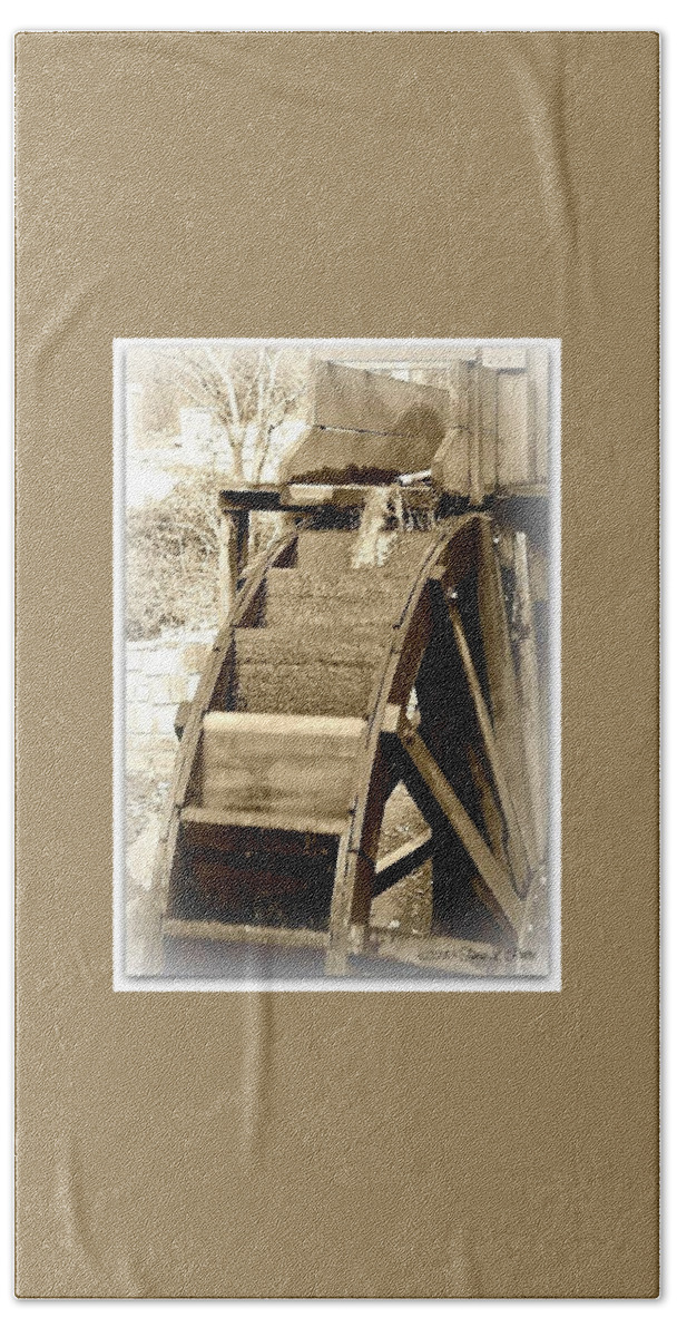 Water Wheel Hand Towel featuring the photograph Water Wheel by Tara Potts