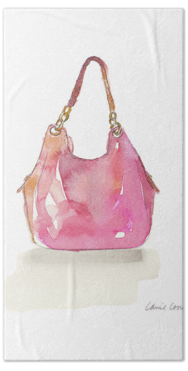 Watercolor Bath Sheet featuring the painting Watercolor Handbags II by Lanie Loreth