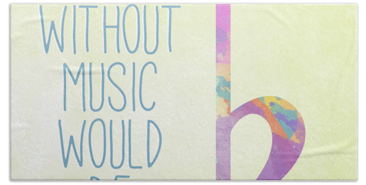 Watercolor Hand Towel featuring the digital art Watercolor Music IIi by Sd Graphics Studio