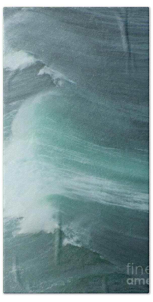 Cape Meares Lighthouse Bath Towel featuring the photograph Wave 4 by Gallery Of Hope 