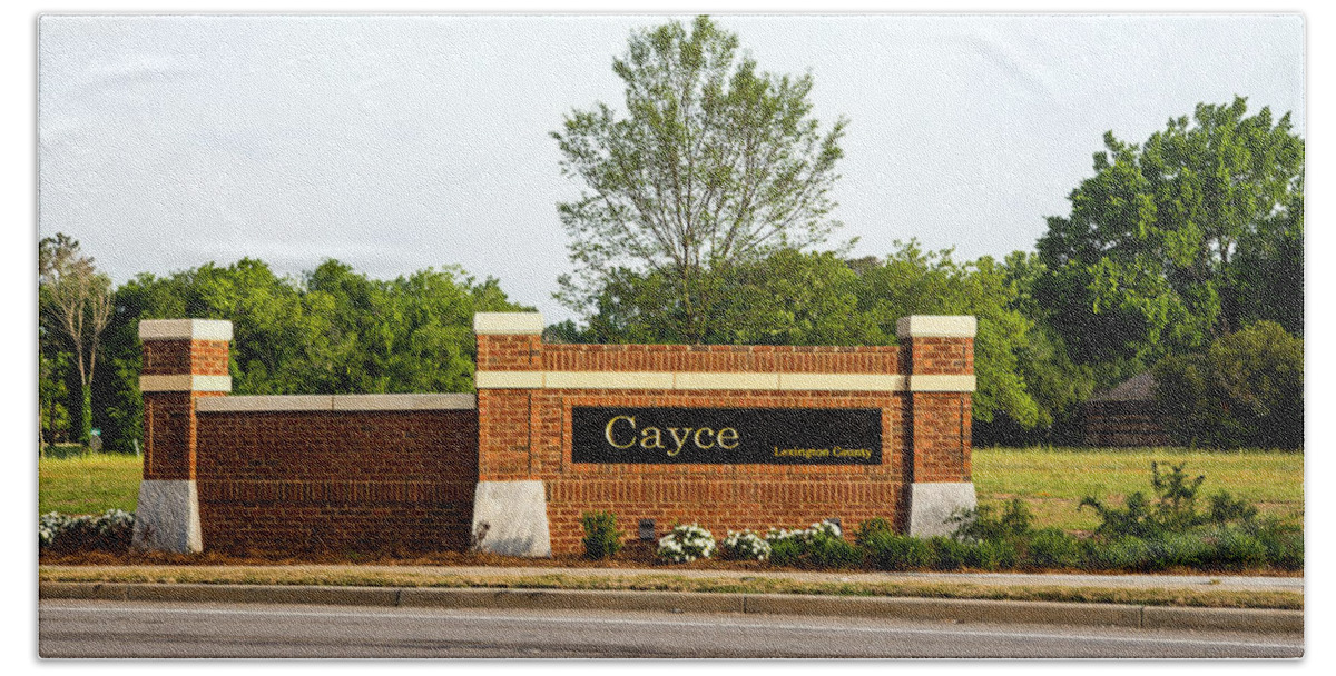 Cayce Hand Towel featuring the photograph Welcome to Cayce by Charles Hite